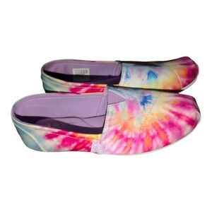 Skechers Women's BOBS Plush Grateful Day Tie-Dye Slip On Shoes w/Memory Foam- 7